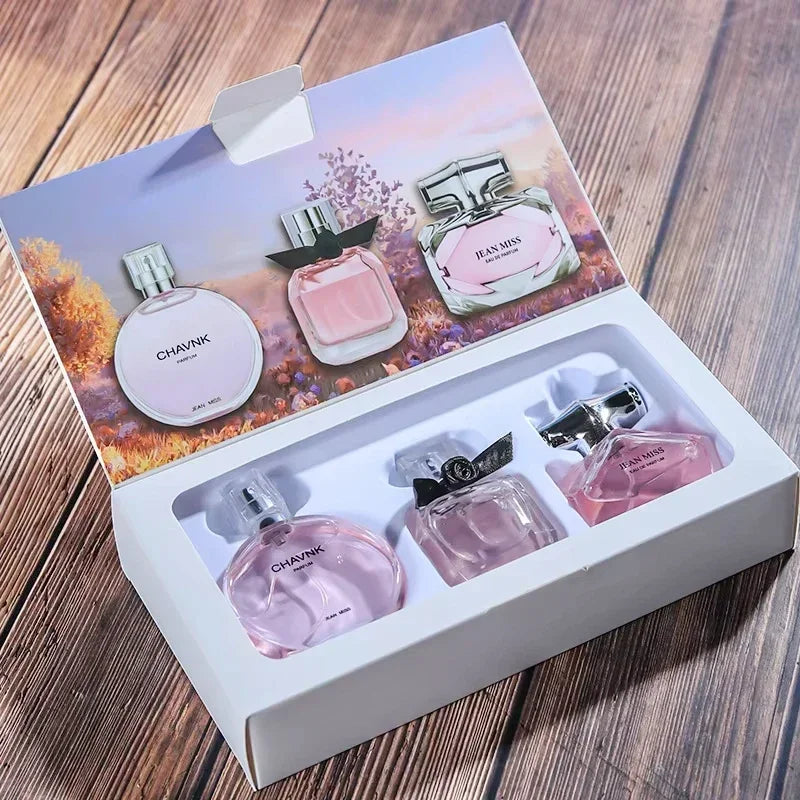 90ML (30ml x 3PCS) Eau De Parfum Gift Box - Fresh, Light Scent with Floral, Fruity, and Chypre Notes - Long-Lasting Women’s Perfume Set - ATELIERMISTRALE
