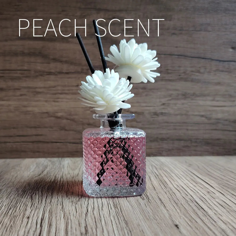 50ml Air Freshener Aroma Home Peach Lavender Fragrance Reed Diffuser Fruity Scents for Bedroom Bathroom Aromatherapy - ATELIERMISTRALE